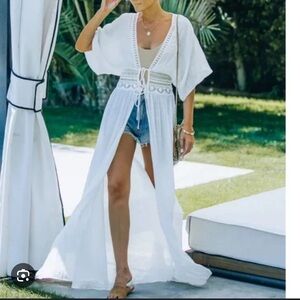 Lulu's White Duster Kimono